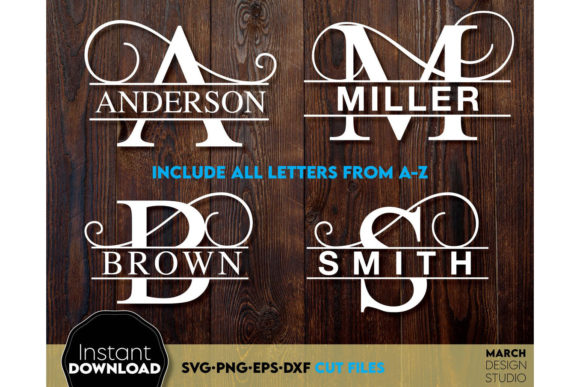 Download Alphabet Split Monogram Bundle Letters - Split monogram Collection