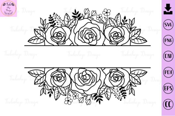 Download Floral Split Svg Floral Split MonoGram - Split monogram Collection