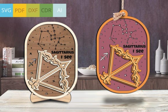 Download Zodiac Sagittarius Home Décor Stand SVG - Premium Resources